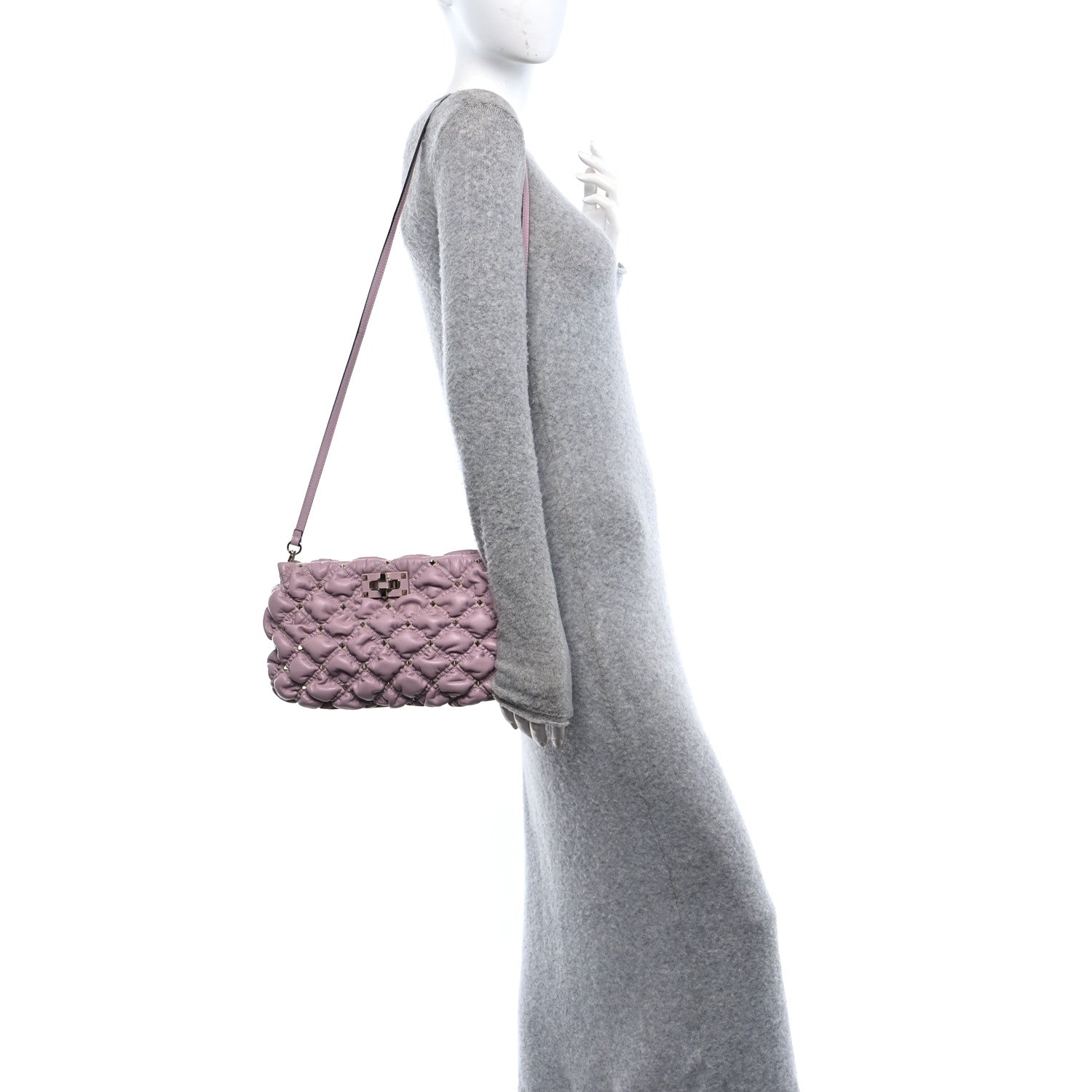 Nappa Spikeme Clutch Rose Quartz