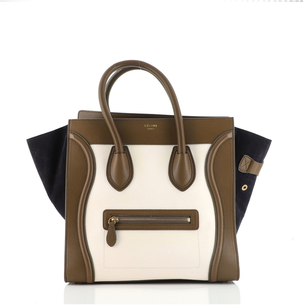 Tricolor Luggage Bag Leather Mini