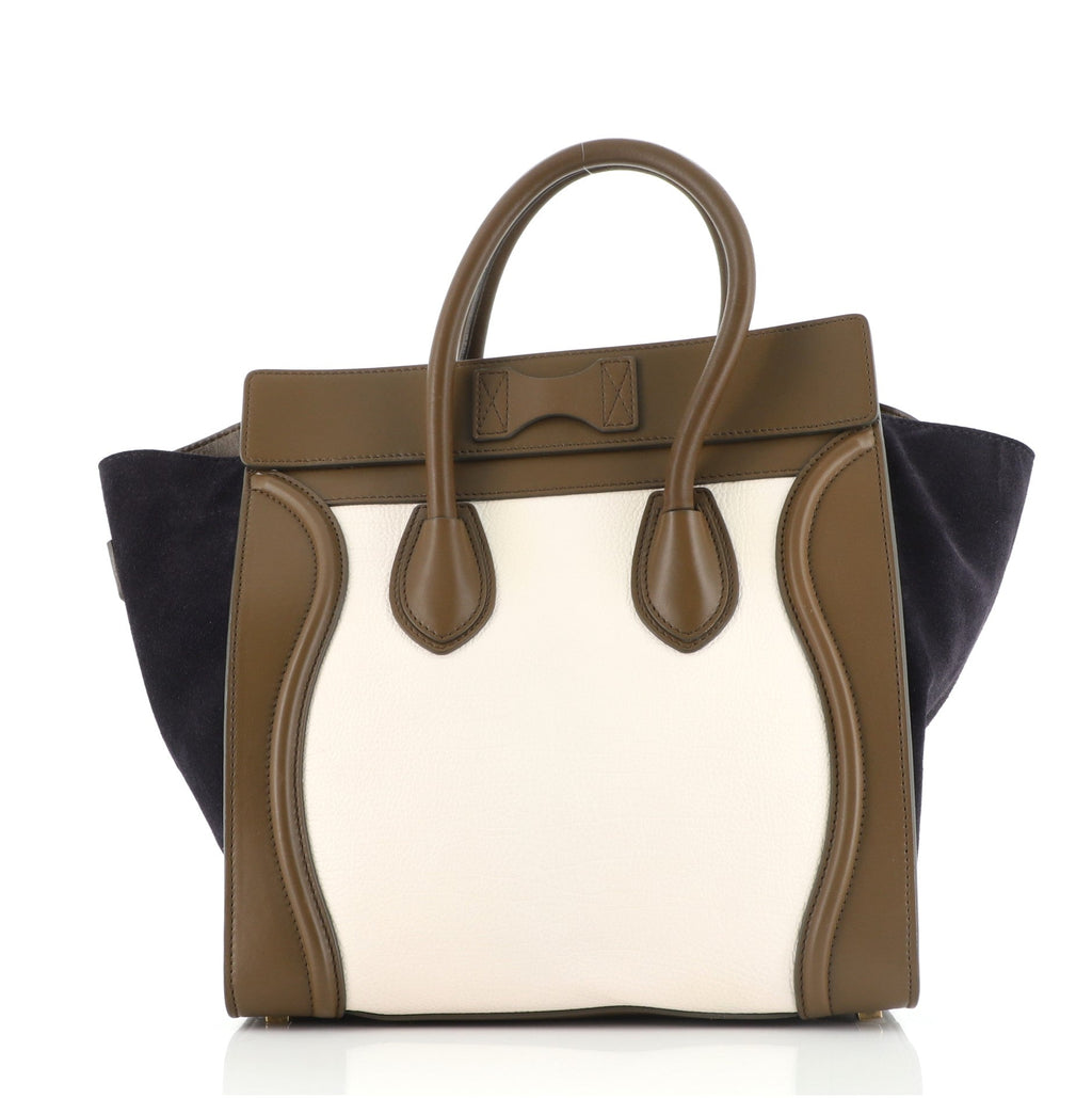 Tricolor Luggage Bag Leather Mini