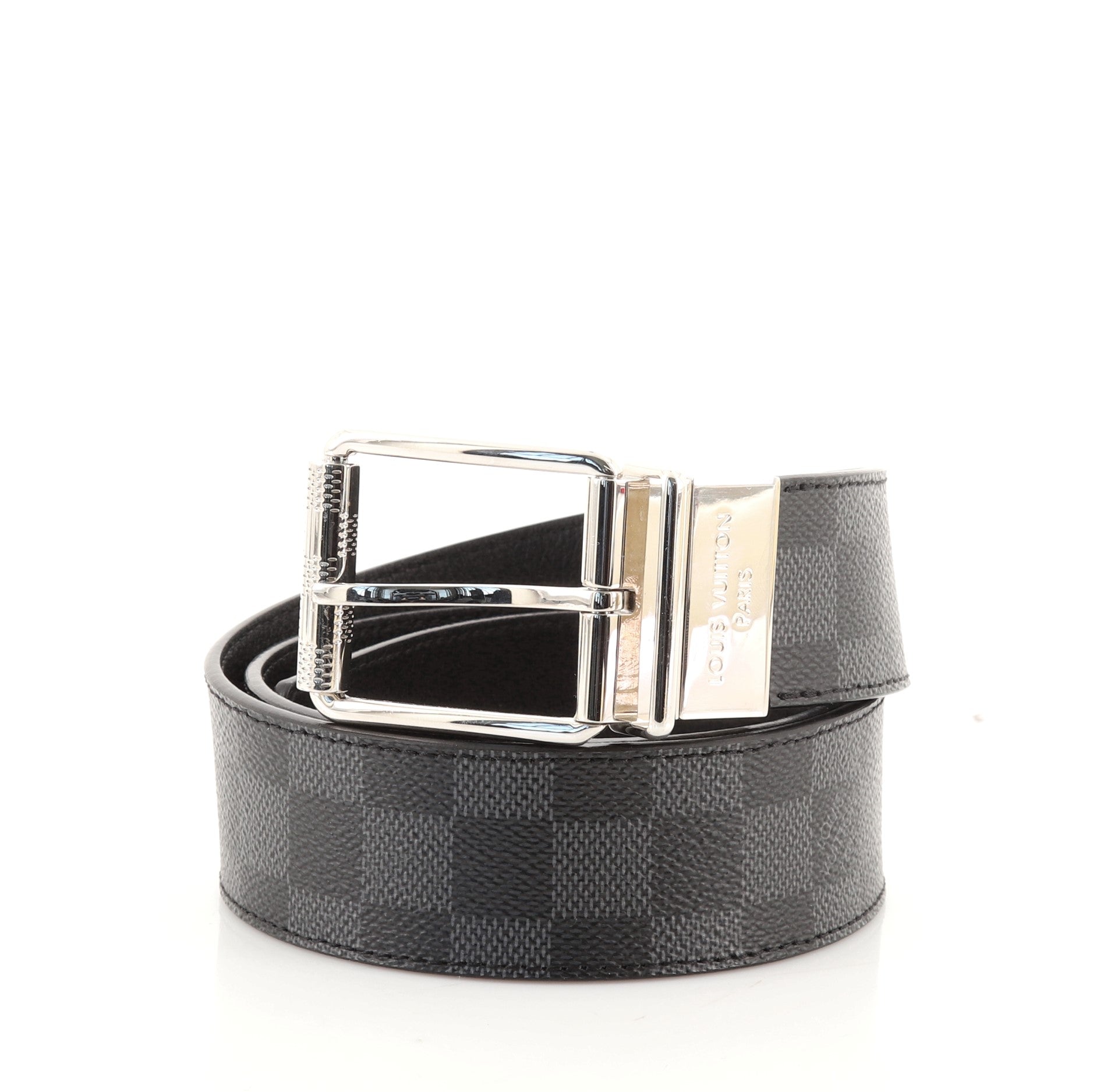 Reversible Belt Damier Graphite Medium 85
