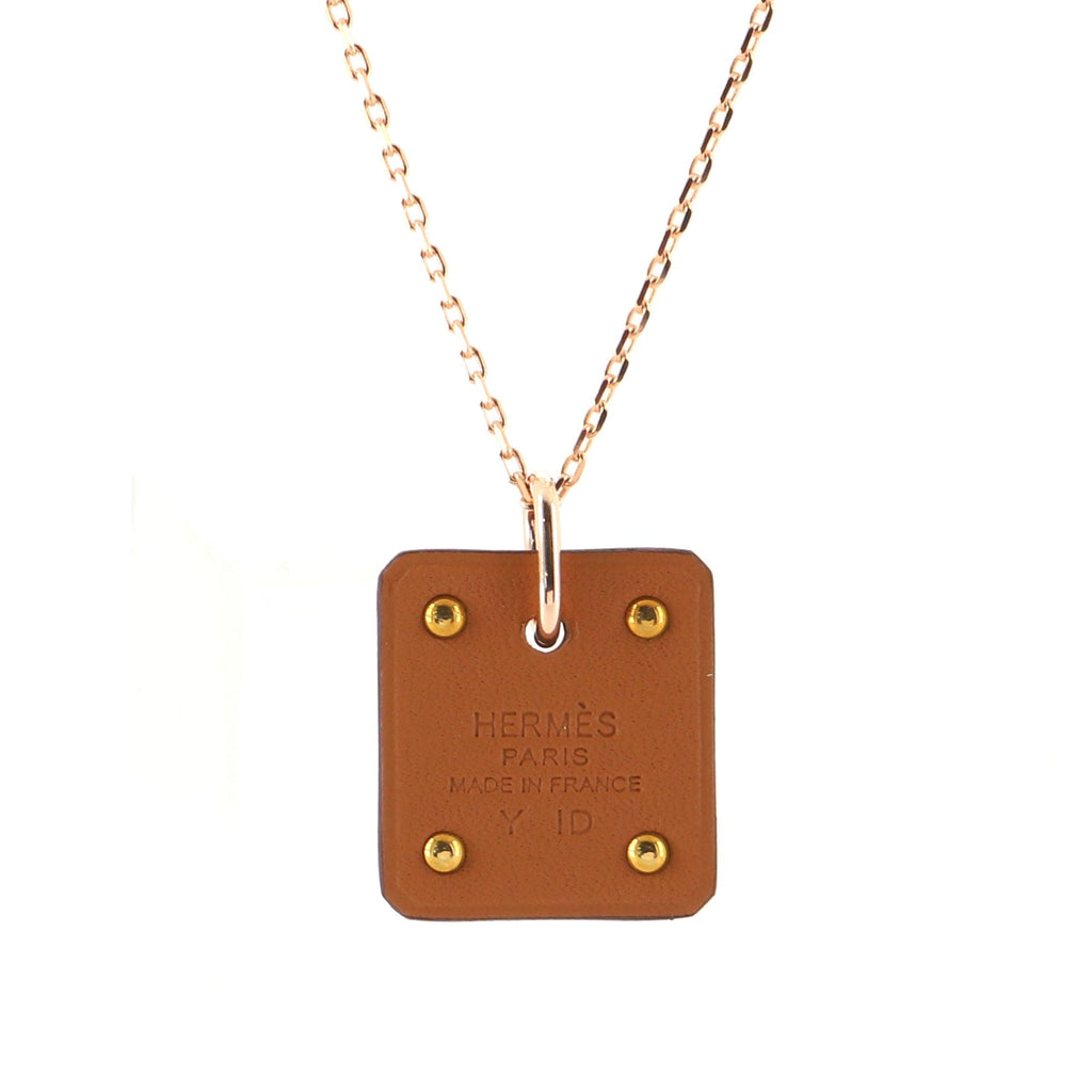 As de Coeur Pendant Necklace Metal and Leather Small