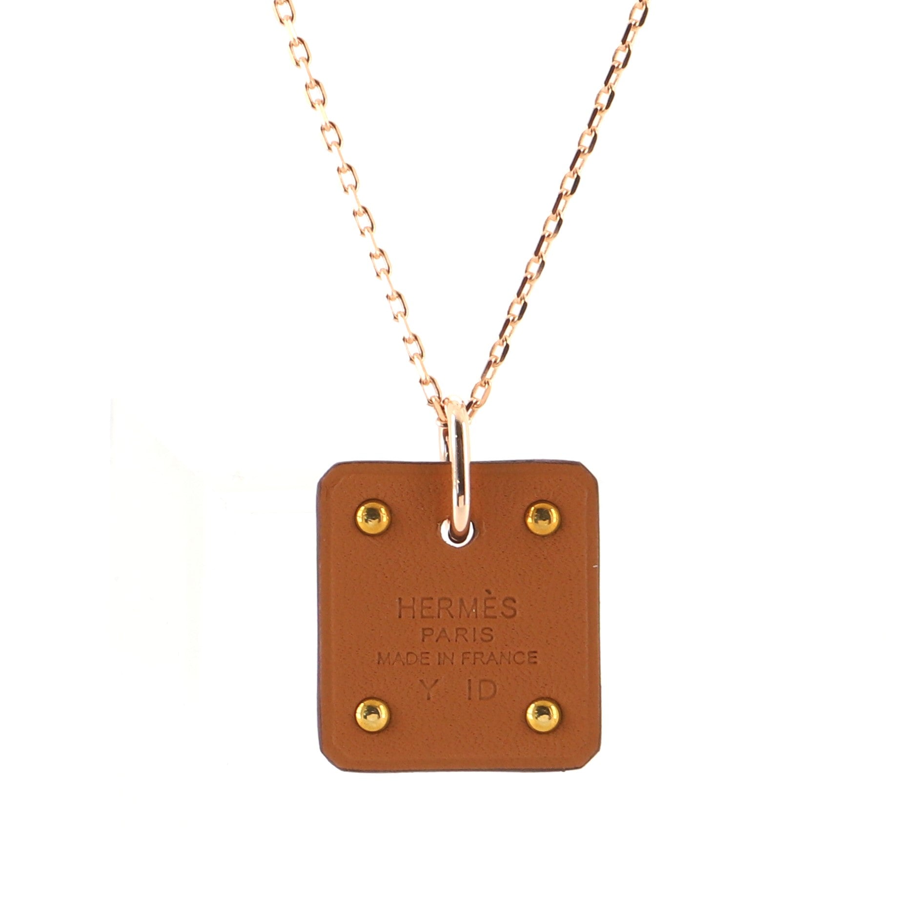 As de Coeur Pendant Necklace Metal and Leather Small