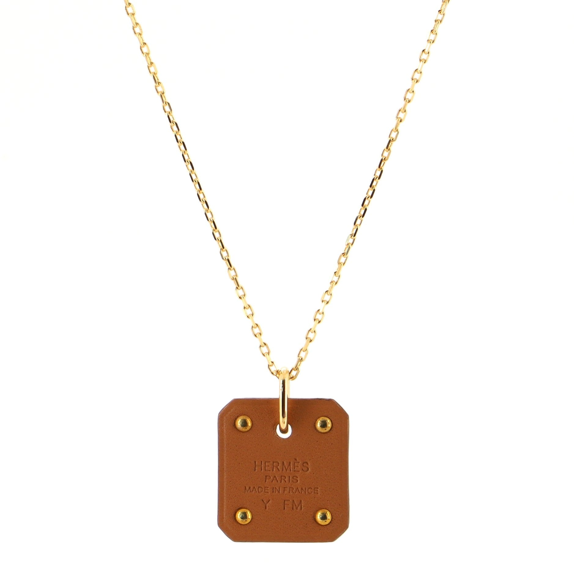 As de Coeur Pendant Necklace Metal and Leather Small