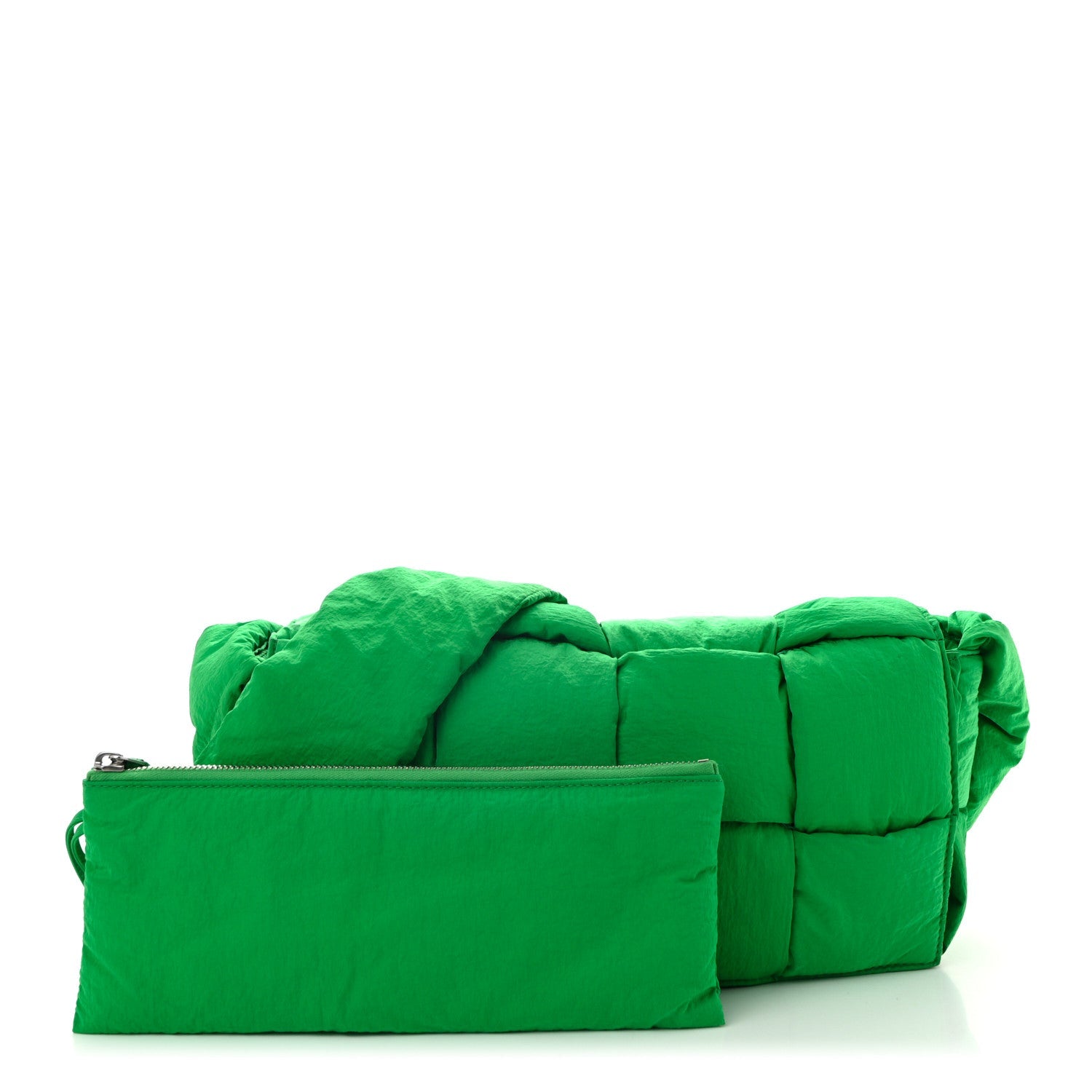Nylon Intrecciato Padded Tech Cassette Bag Parakeet