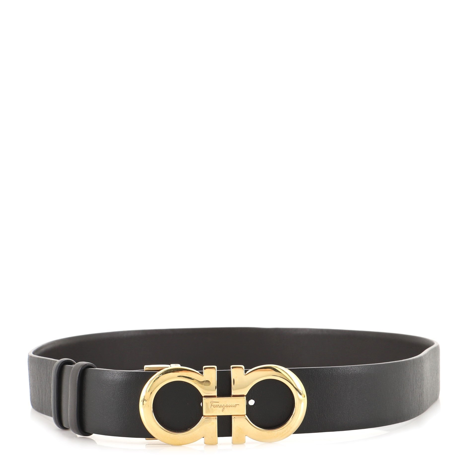Gancini Belt Leather Wide 0