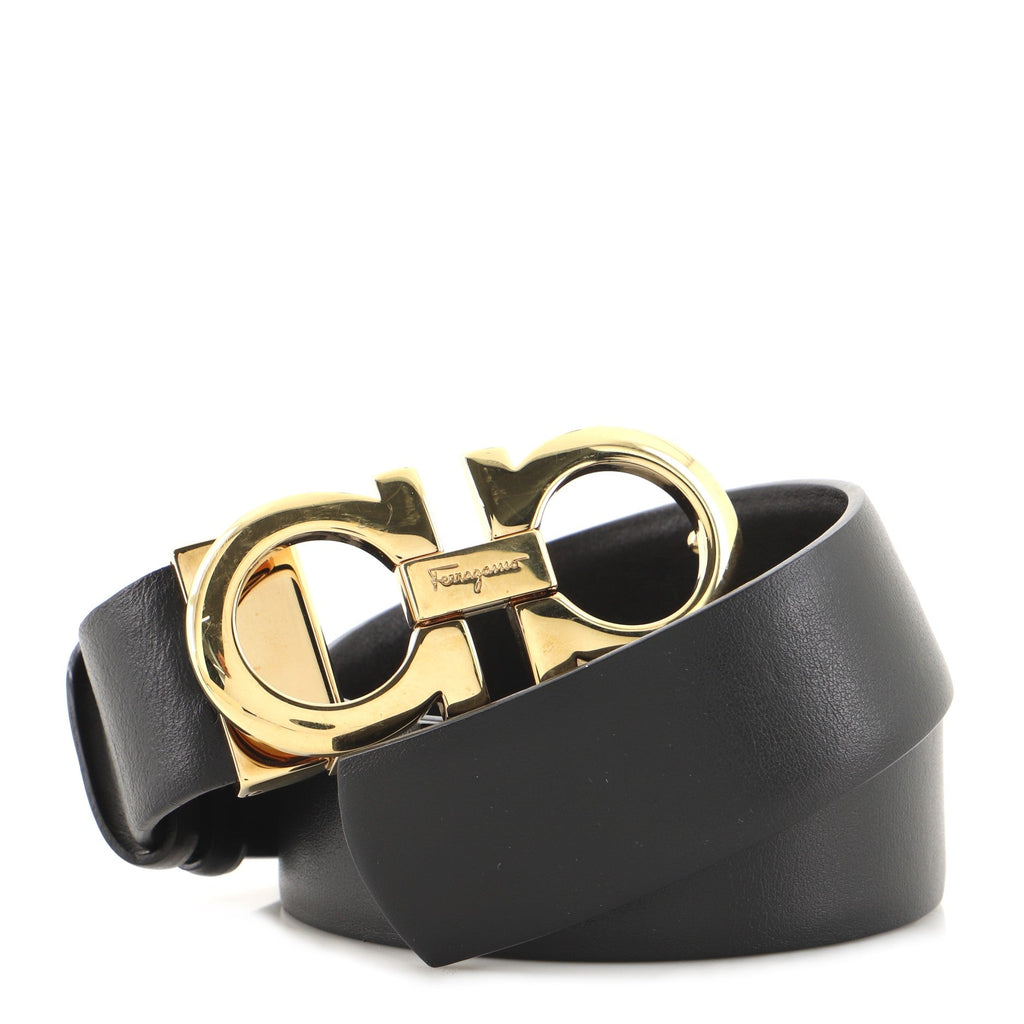 Gancini Belt Leather Wide 0