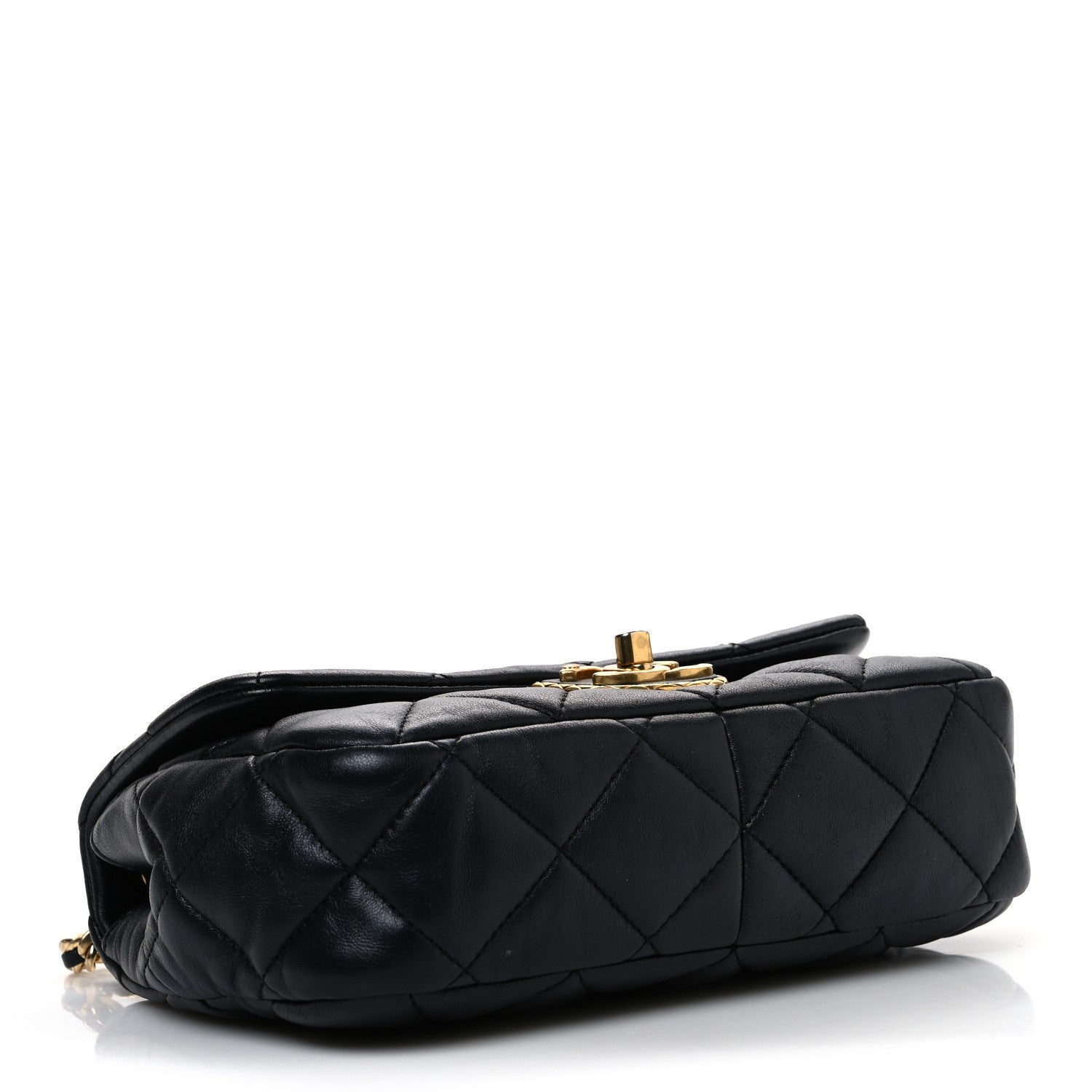 Lambskin Quilted Mini Flap Black