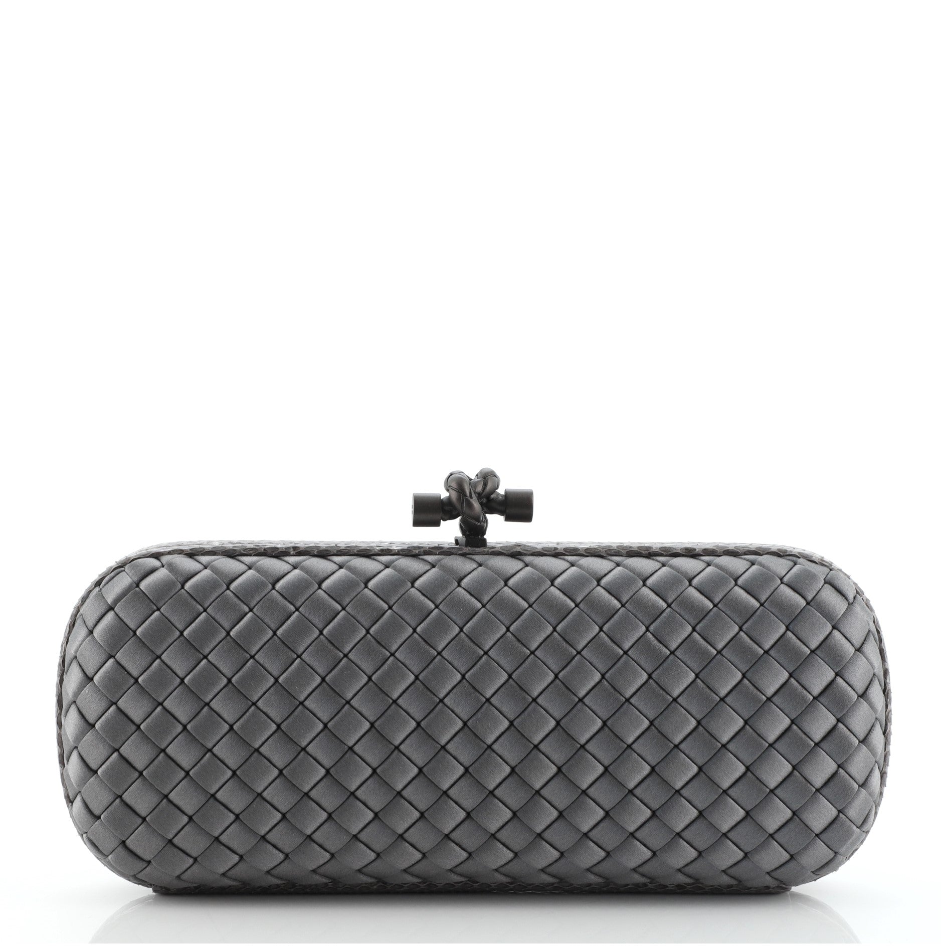 Box Knot Clutch Intrecciato Satin Long
