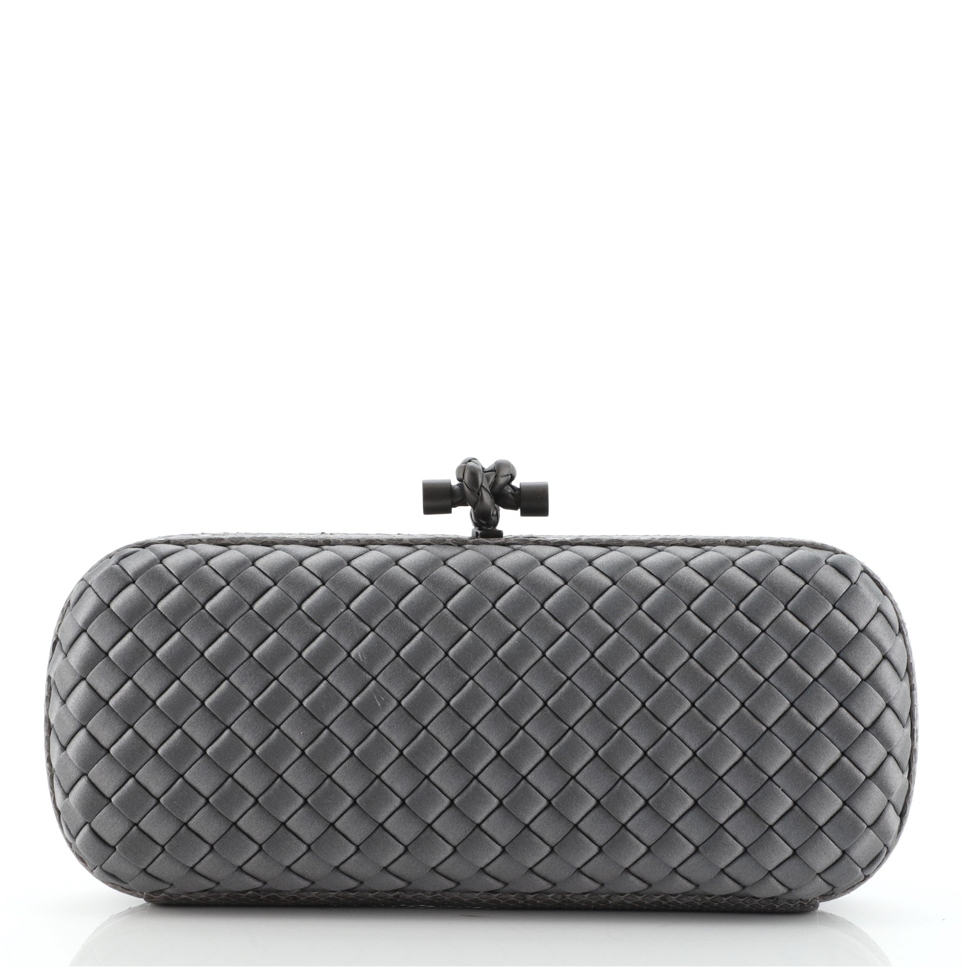Box Knot Clutch Intrecciato Satin Long