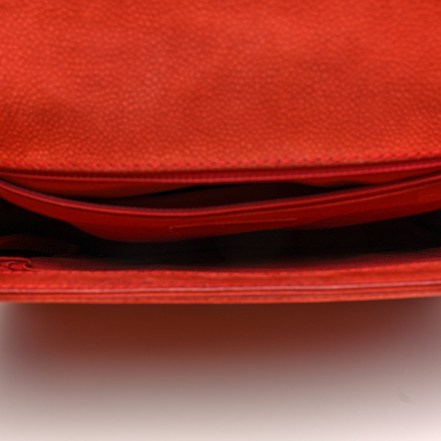 Iridescent Caviar Quilted Large Boy Flap Orange
