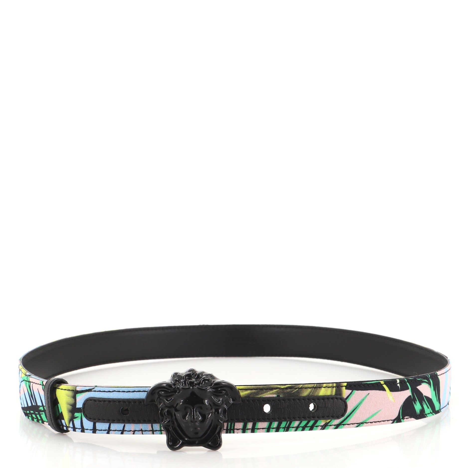 Medusa Buckle Belt Printed Silk Thin 44