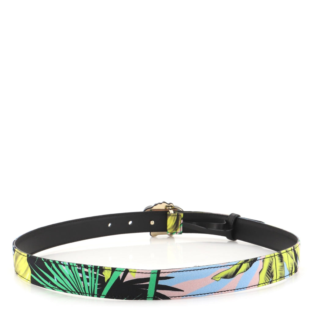 Medusa Buckle Belt Printed Silk Thin 44