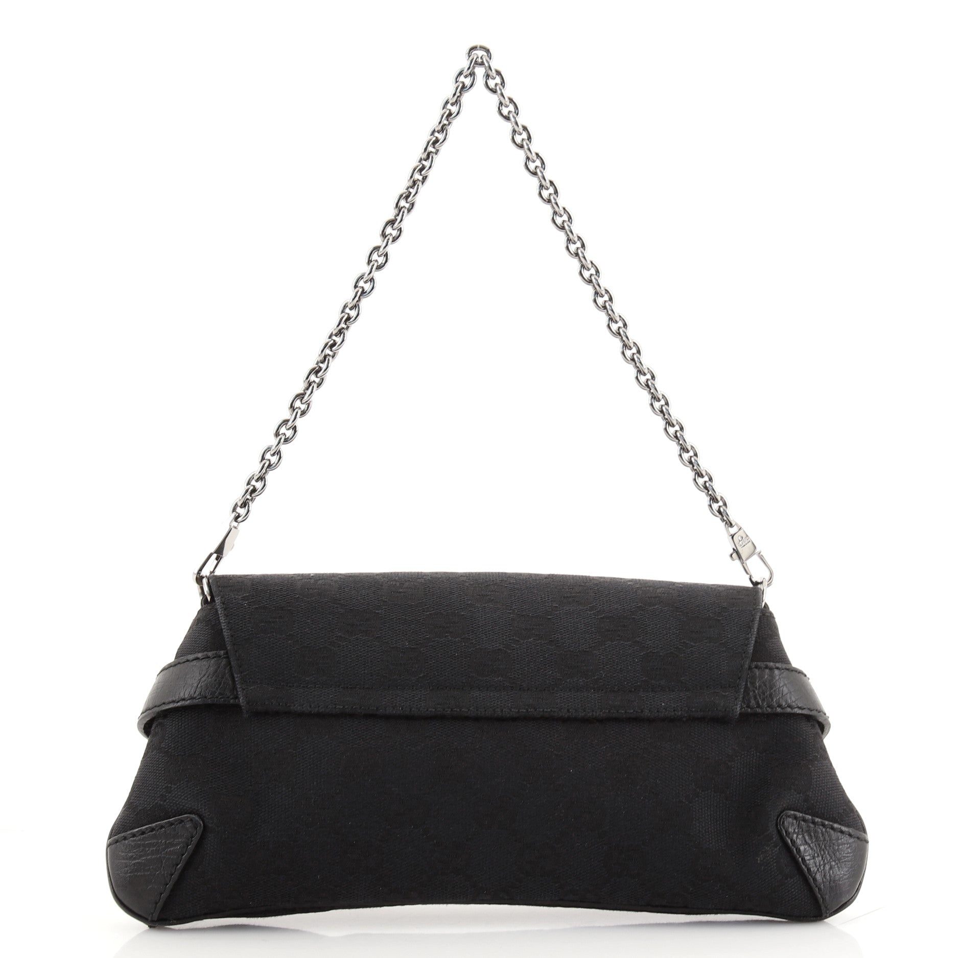 Horsebit Chain Clutch GG Canvas with Leather Medium