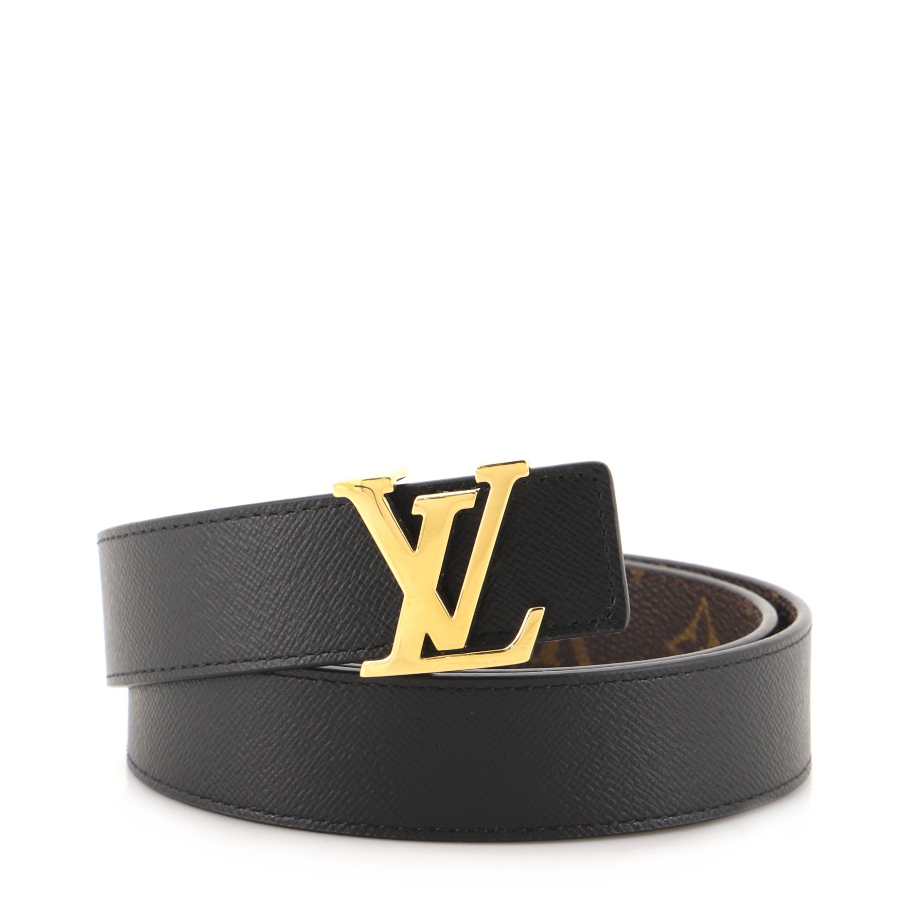 LV Initiales Reversible Belt Monogram Canvas and Leather Medium 80