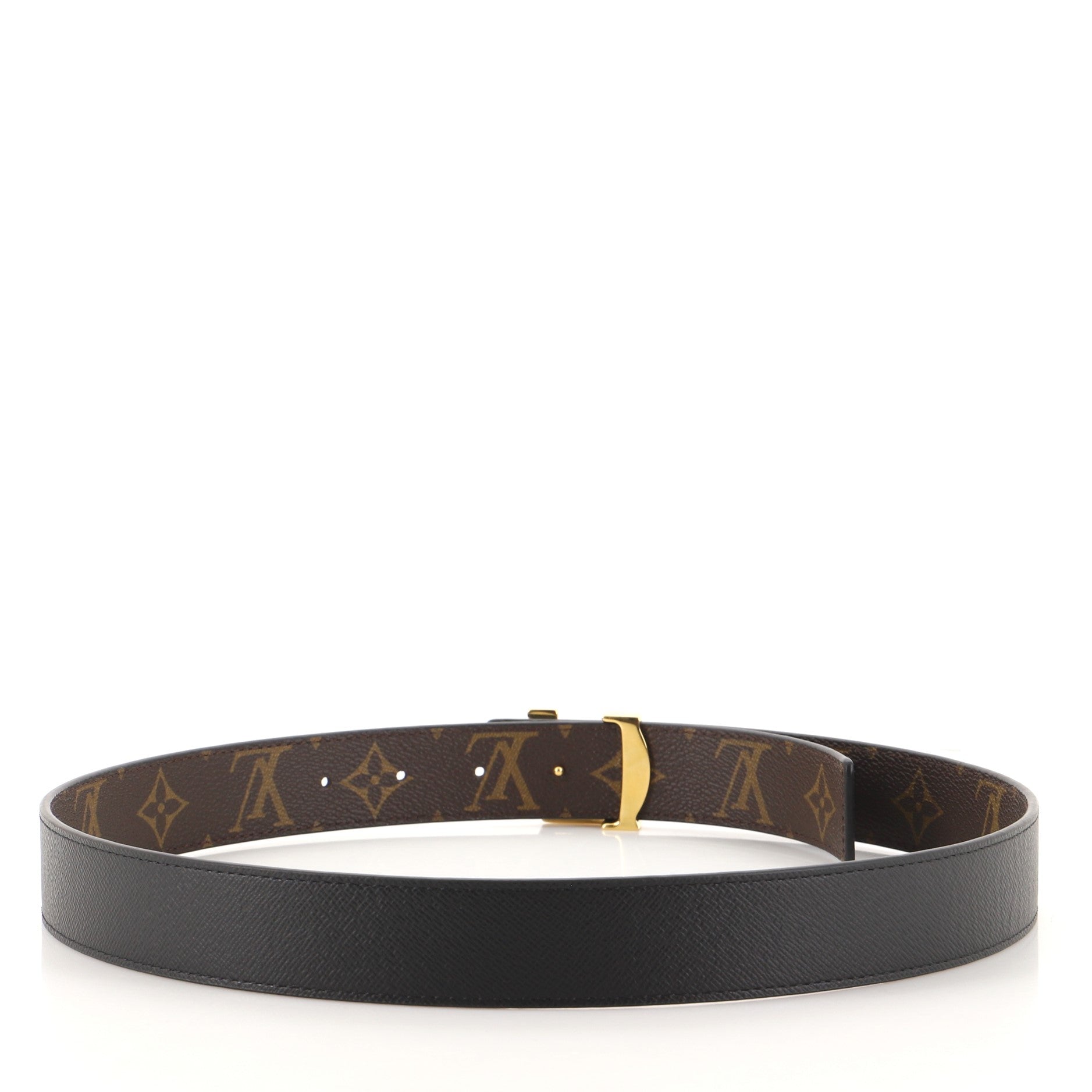 LV Initiales Reversible Belt Monogram Canvas and Leather Medium 80
