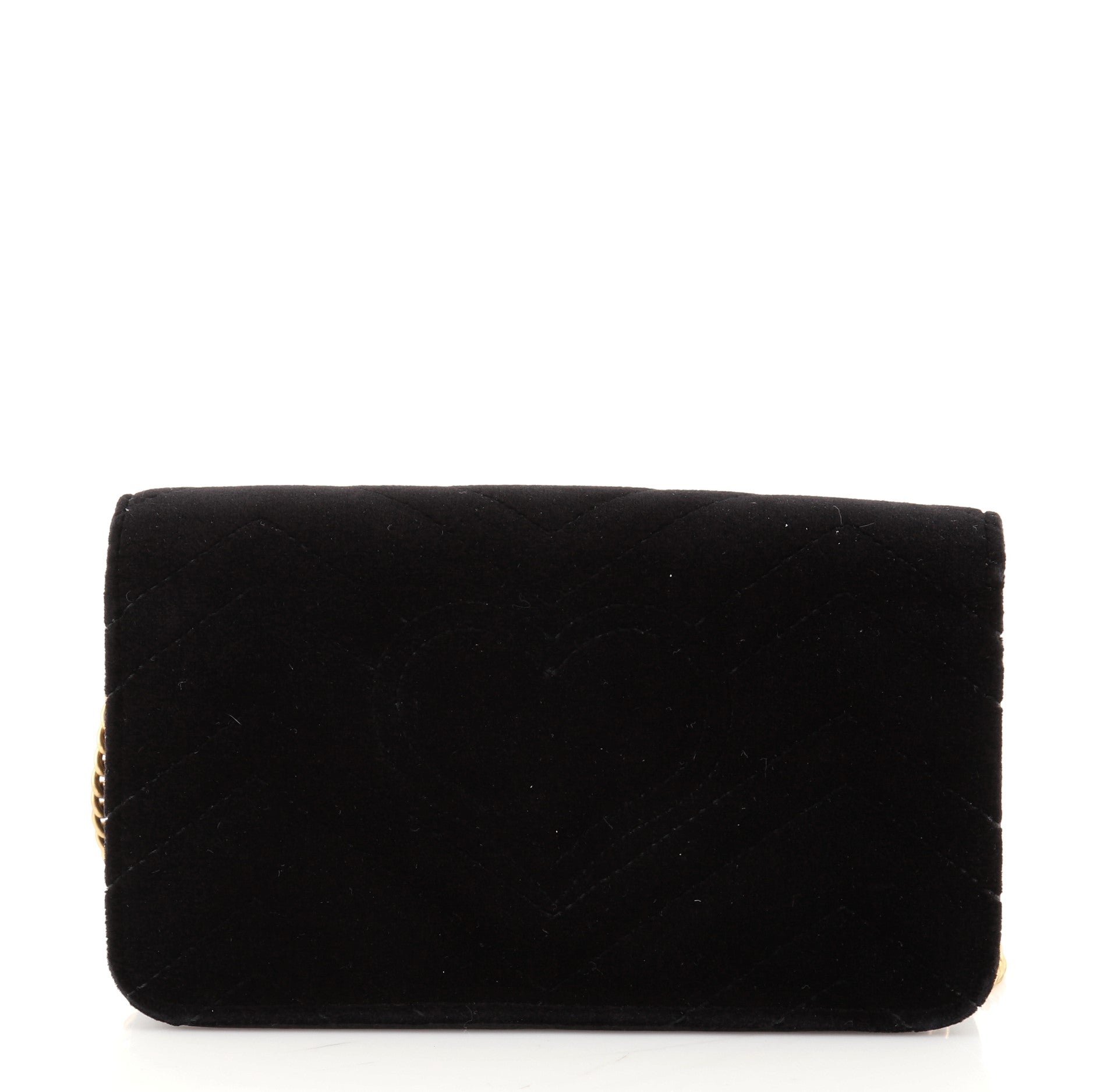 GG Marmont Chain Flap Bag Matelasse Velvet Mini