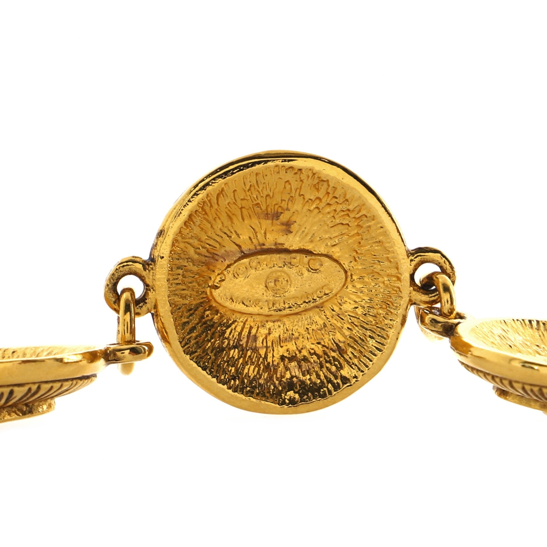 Vintage CC Medallion Charm Bracelet Metal