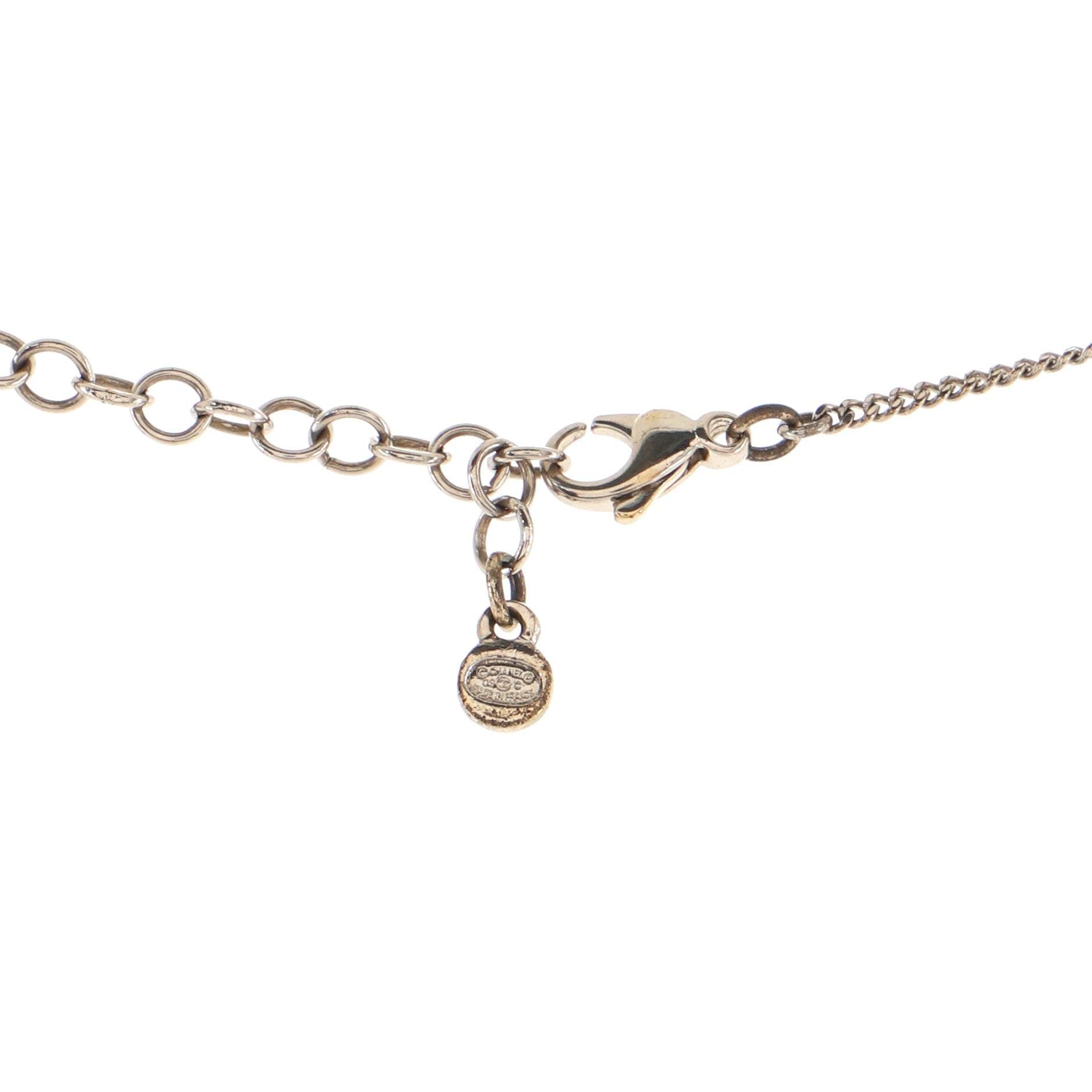 CC Cluster Pendant Necklace Crystal Embellished Metal