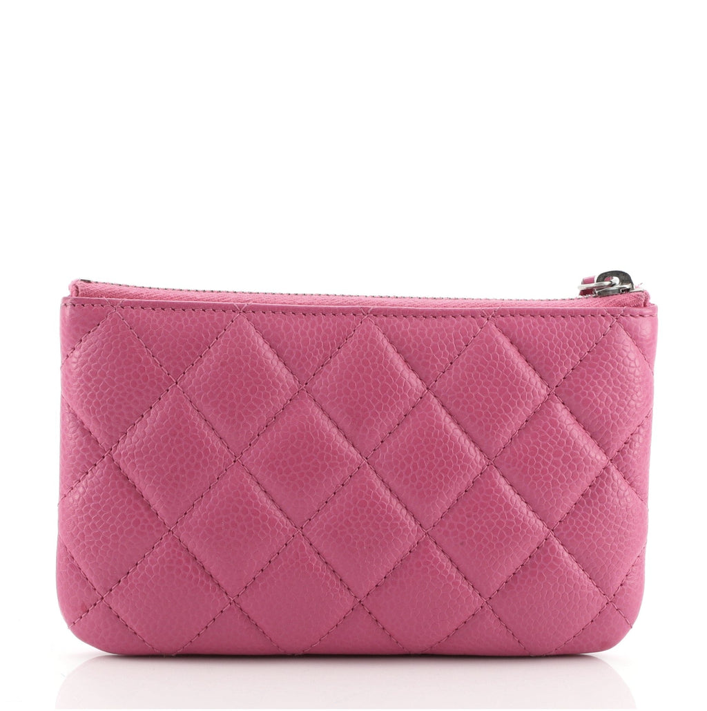 Classic O Case Pouch Quilted Caviar Mini