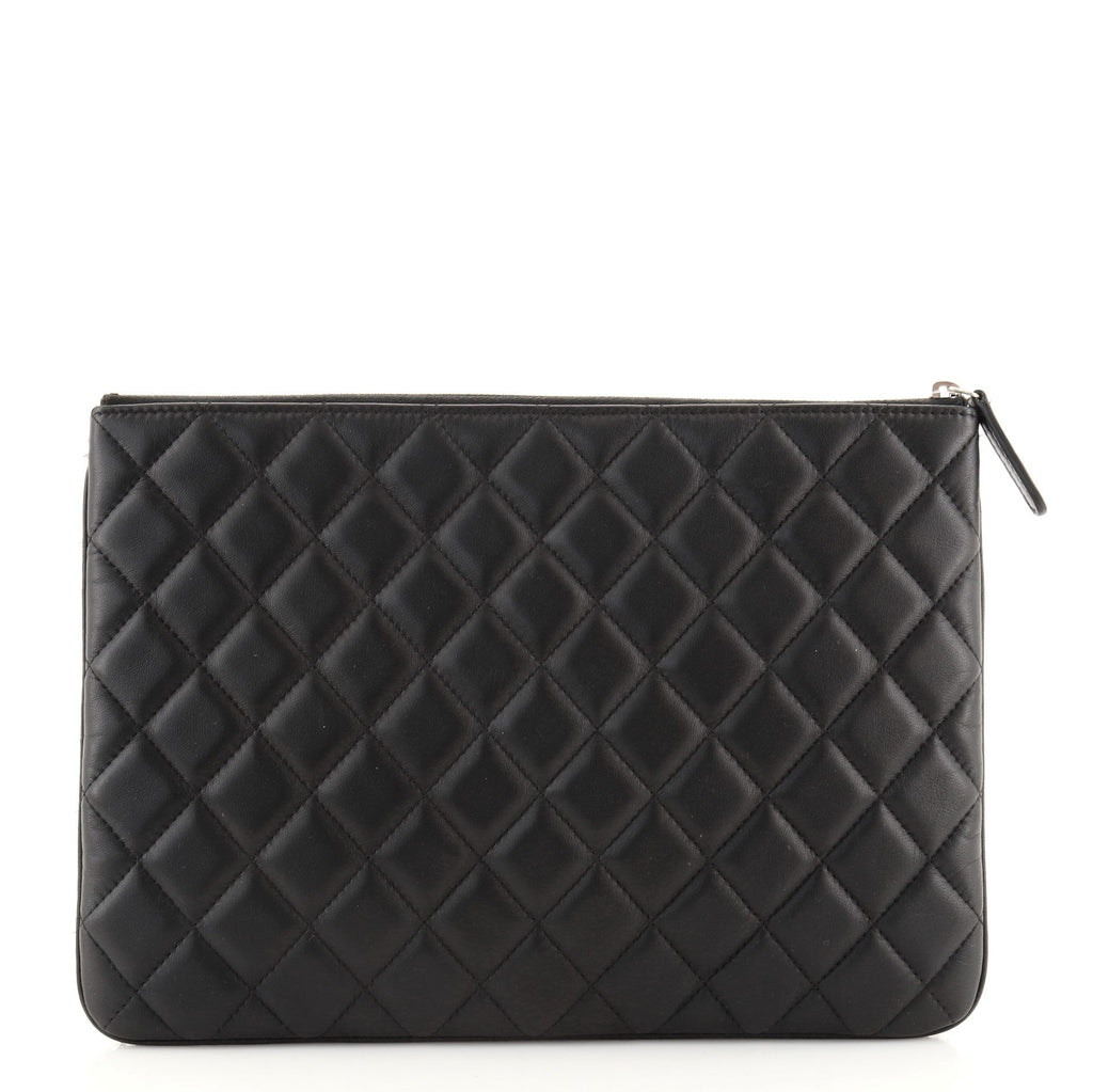 O Case Clutch Quilted Tweed and Quilted Lambskin Medium