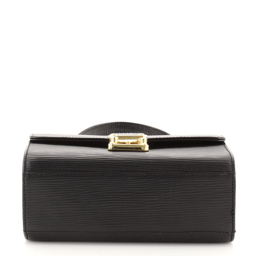 Vintage Convertible Top Handle Flap Bag Textured Leather Mini