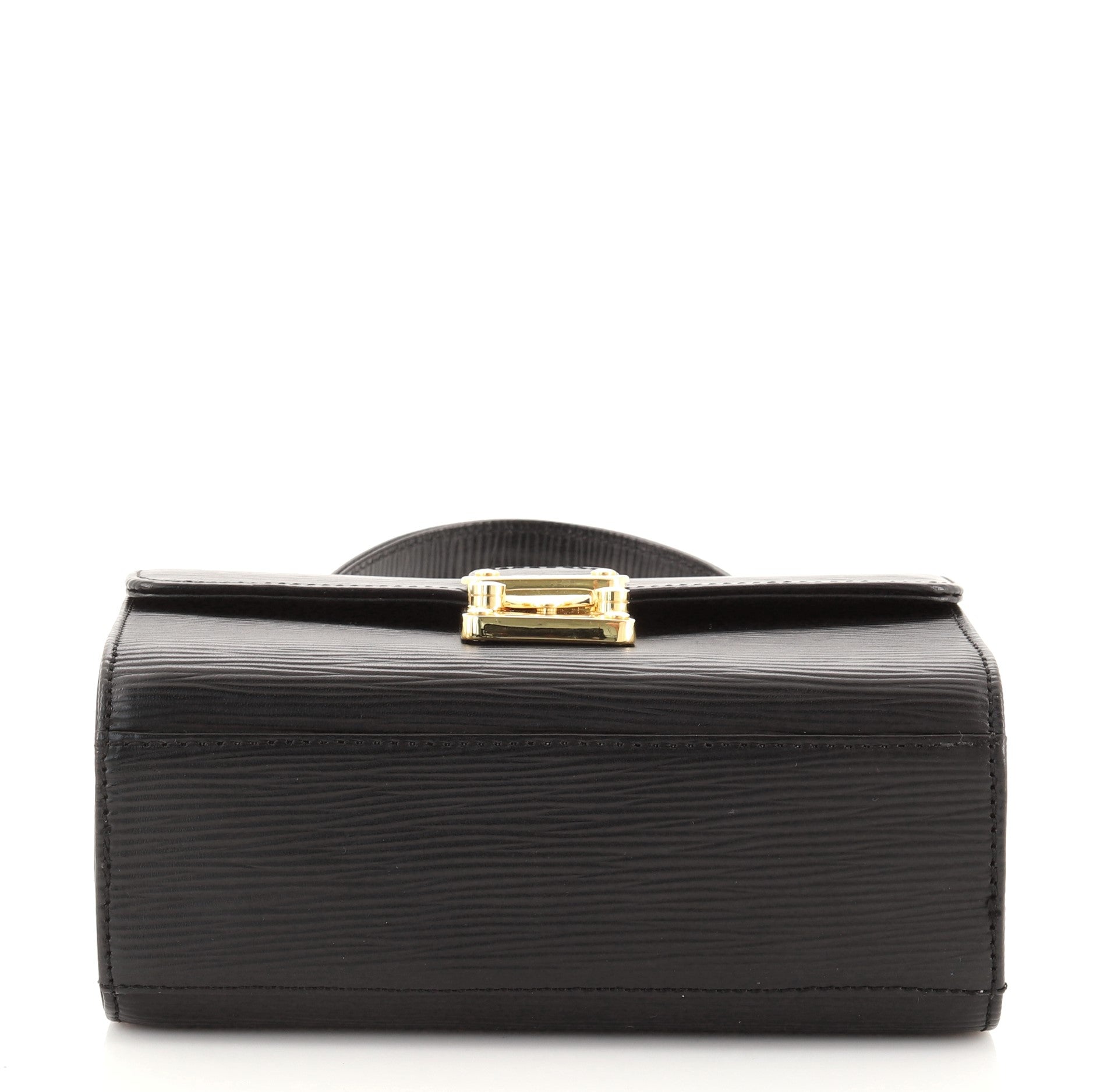 Vintage Convertible Top Handle Flap Bag Textured Leather Mini