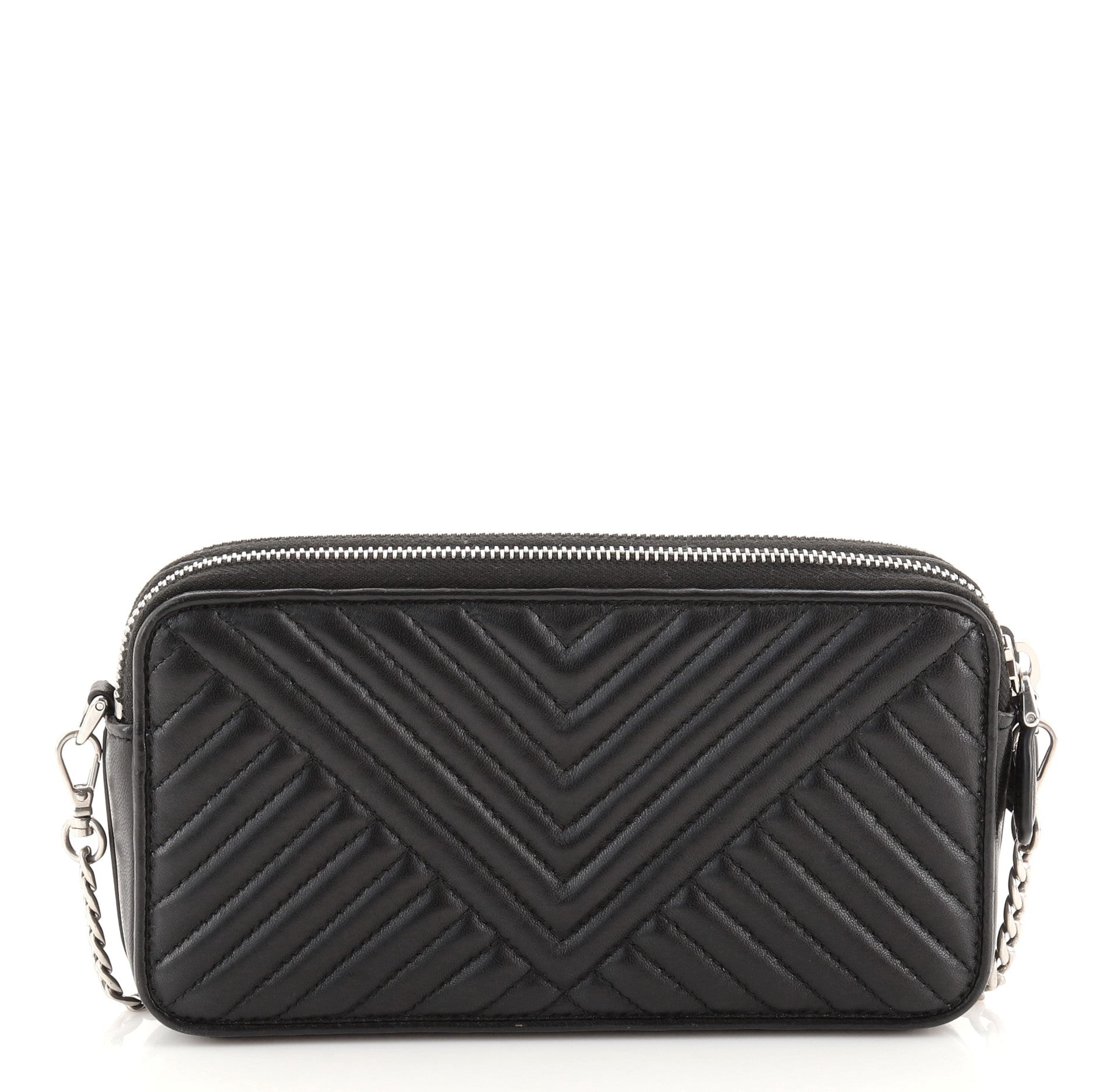 Double Zip Crossbody Bag Diagramme Quilted Leather Mini