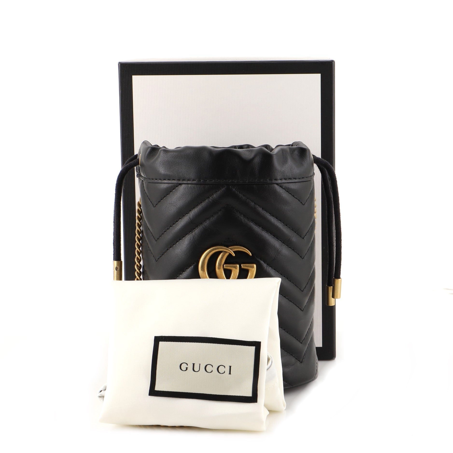 GG Marmont Bucket Bag Matelasse Leather Mini