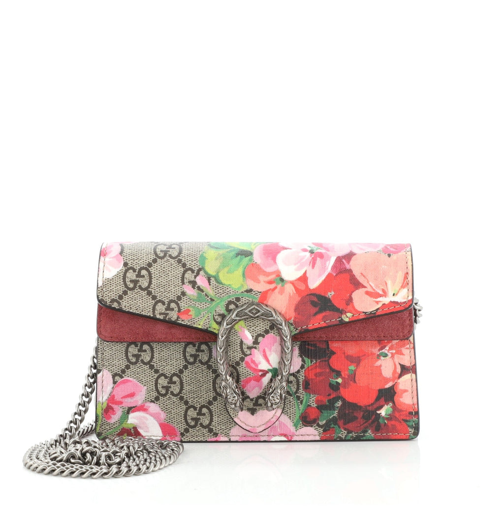 Dionysus Bag Blooms Print GG Coated Canvas Super Mini