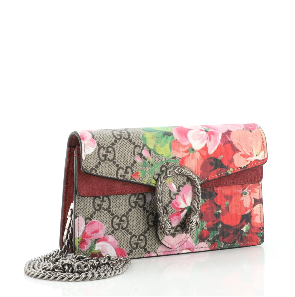 Dionysus Bag Blooms Print GG Coated Canvas Super Mini