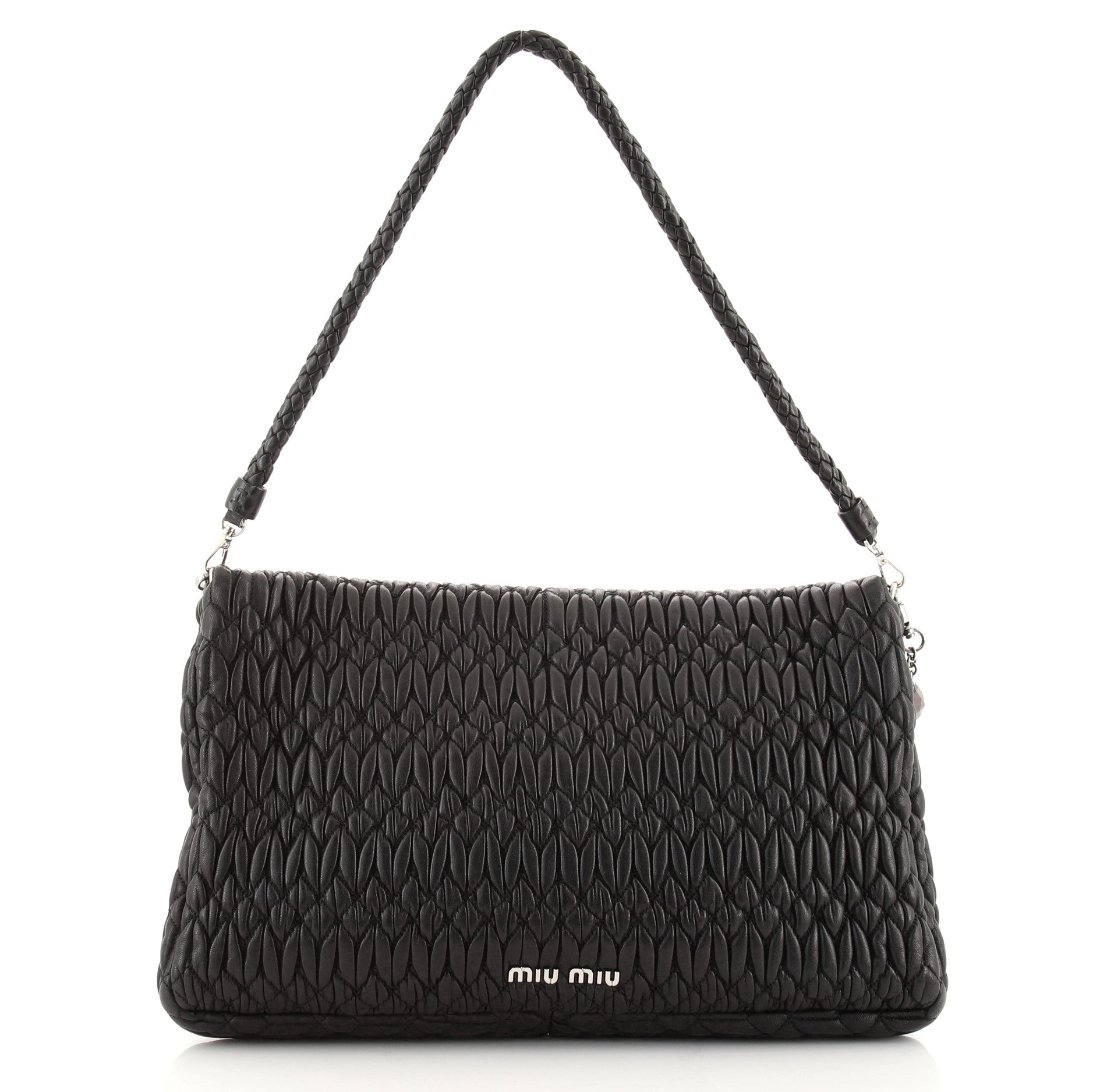 Crystal Clutch Matelasse Leather Large