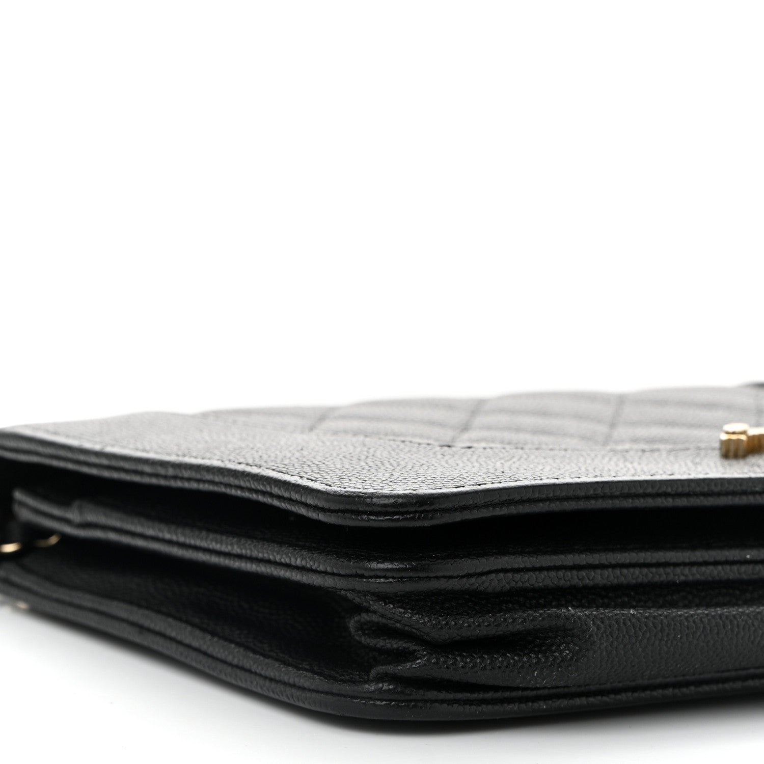 Caviar Quilted Vintage Mademoiselle Wallet On Chain WOC Black