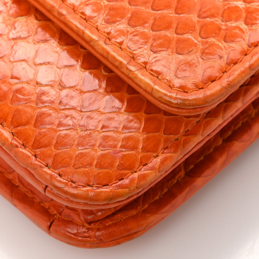 Snakeskin Wallet On Chain WOC Orange