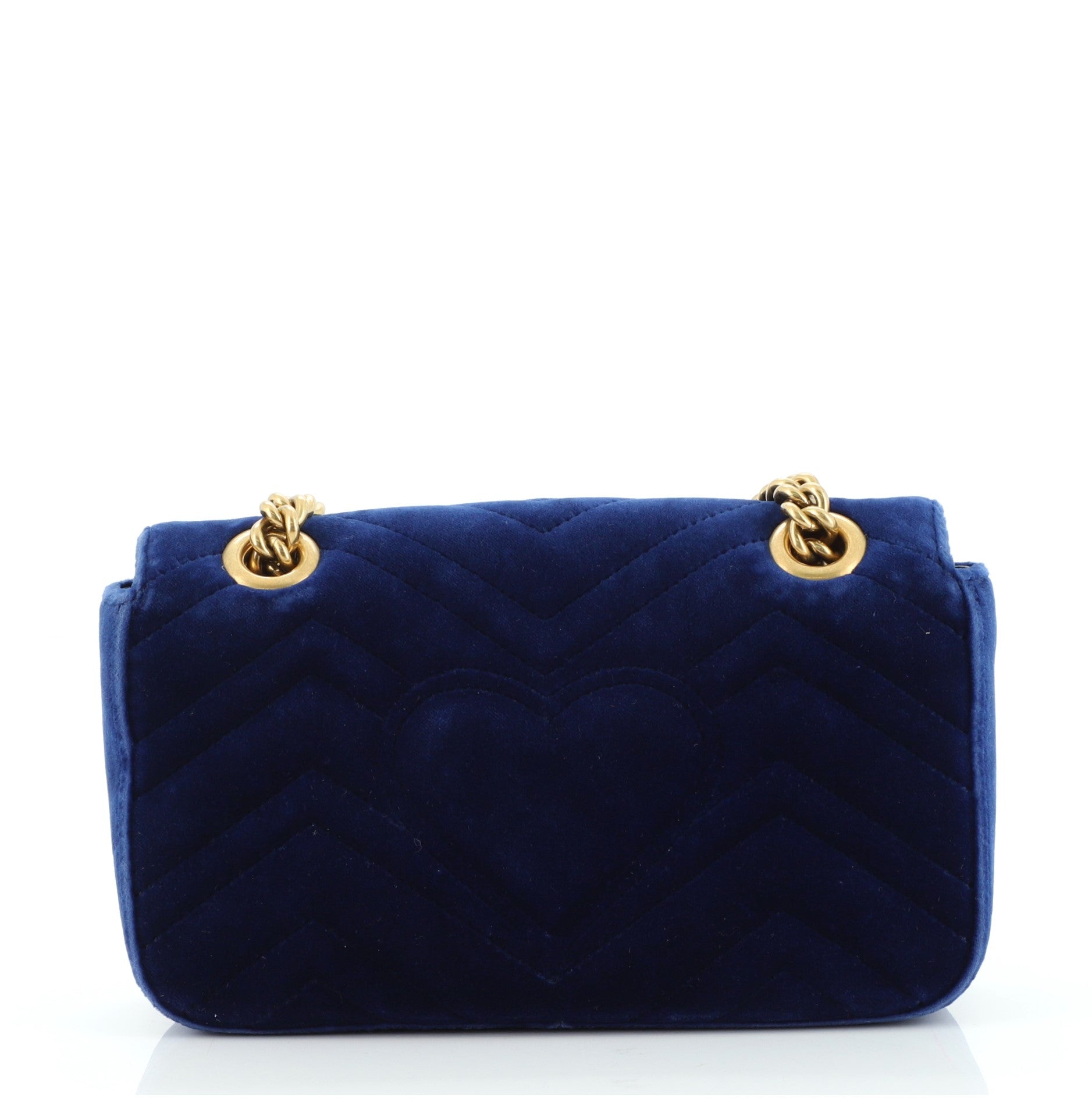 GG Marmont Flap Bag Matelasse Velvet Mini