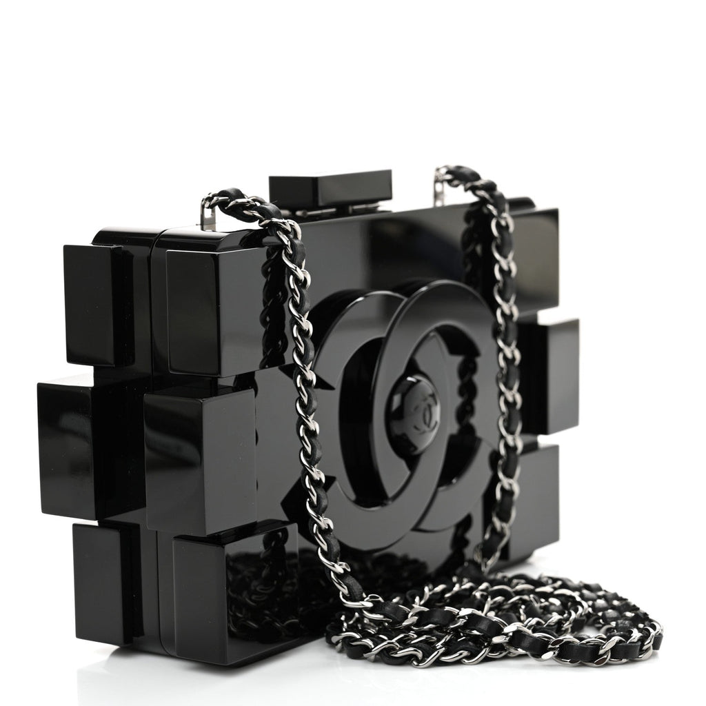 Plexiglass Barcode Boy Brick Lego Clutch Black