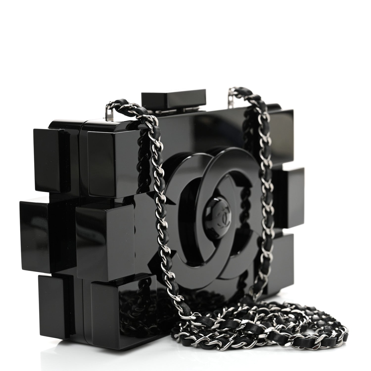Plexiglass Barcode Boy Brick Lego Clutch Black