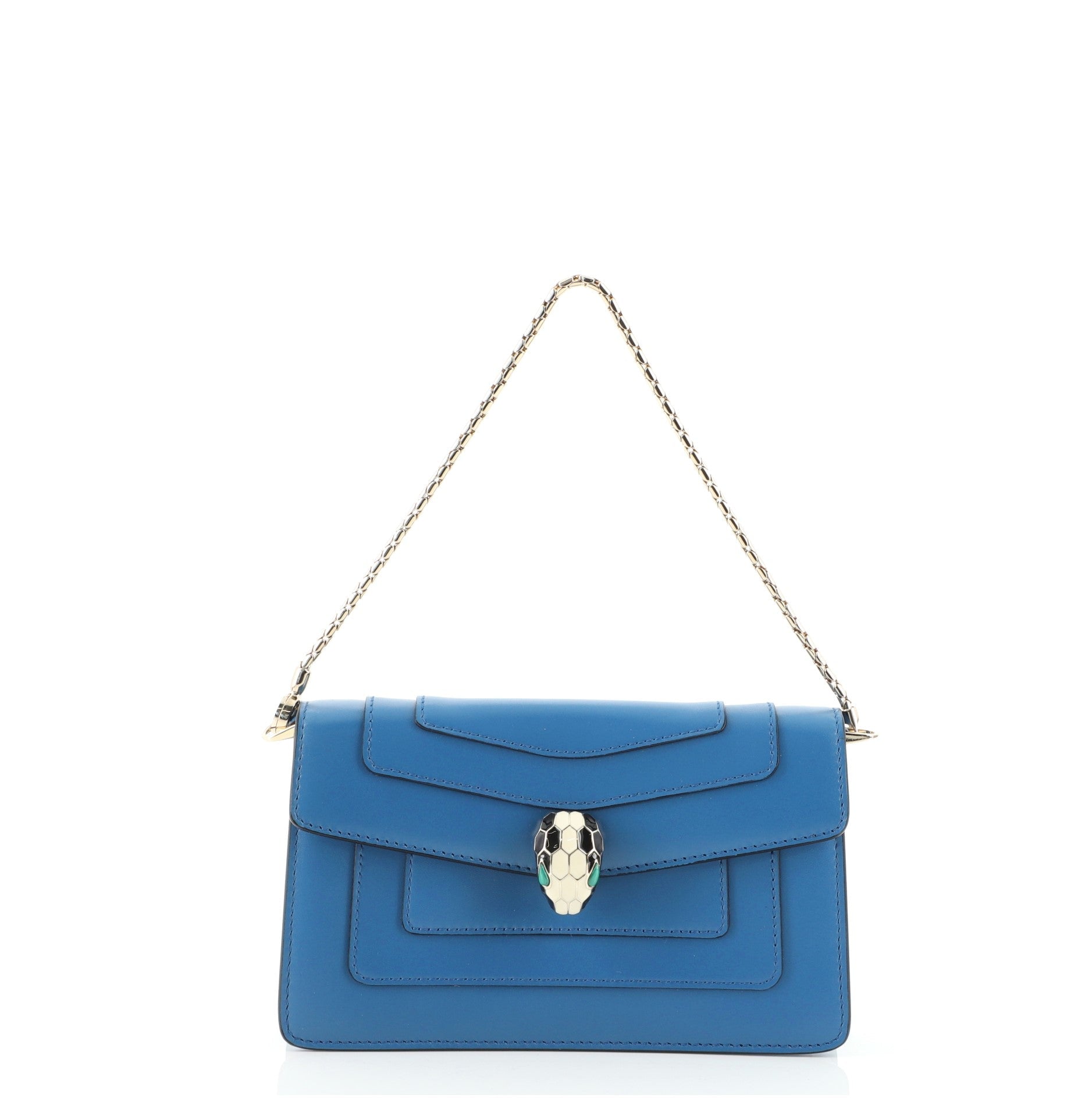 Serpenti Forever Chain Clutch Leather Mini