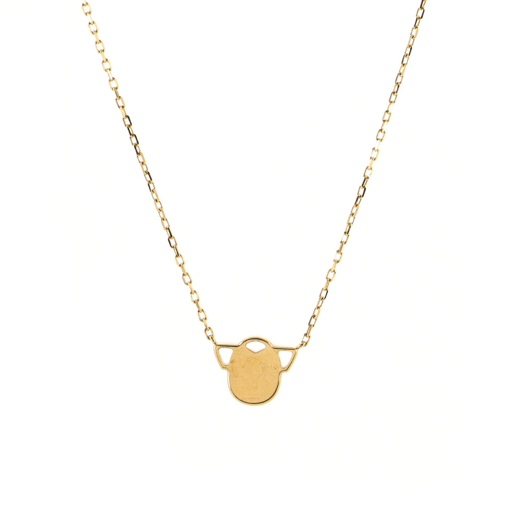 Scarab Pendant Necklace 18K Yellow Gold with Diamonds