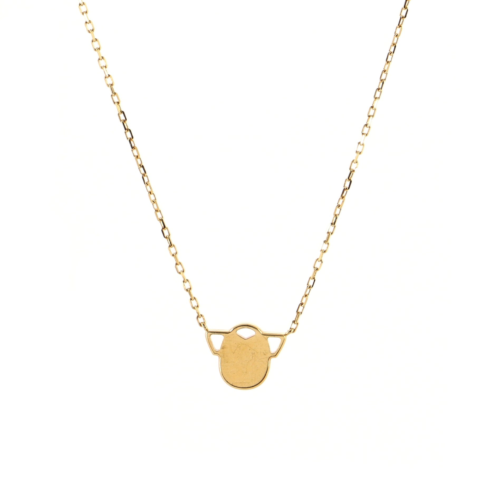 Scarab Pendant Necklace 18K Yellow Gold with Diamonds