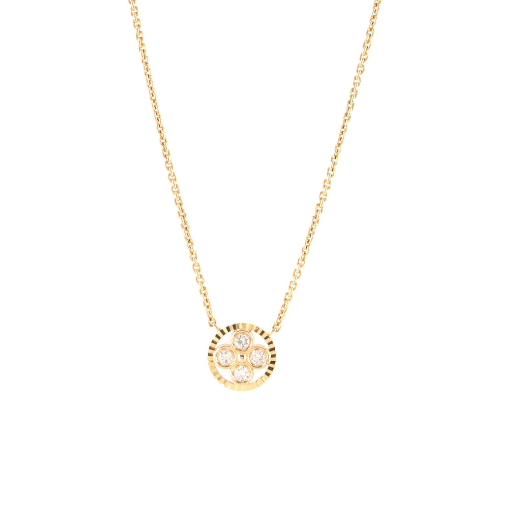 Blossom BB Pendant Necklace 18K Rose Gold with Diamonds