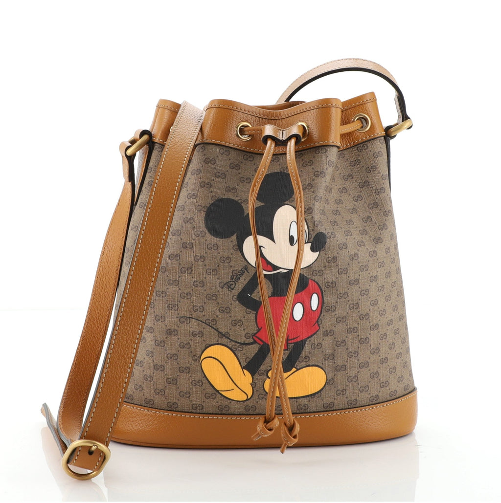 Disney Mickey Mouse Bucket Bag Printed Mini GG Coated Canvas