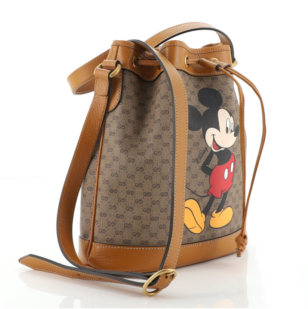 Disney Mickey Mouse Bucket Bag Printed Mini GG Coated Canvas