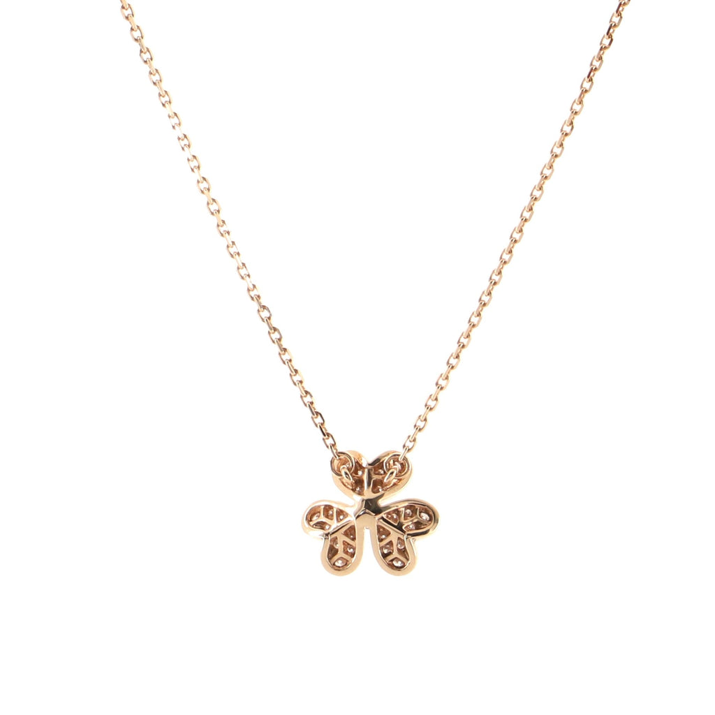 Frivole Pendant Necklace 18K Rose Gold with Pave Diamonds Mini