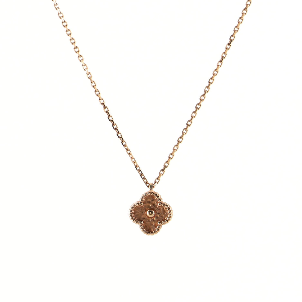 Sweet Alhambra Pendant Necklace 18K Rose Gold