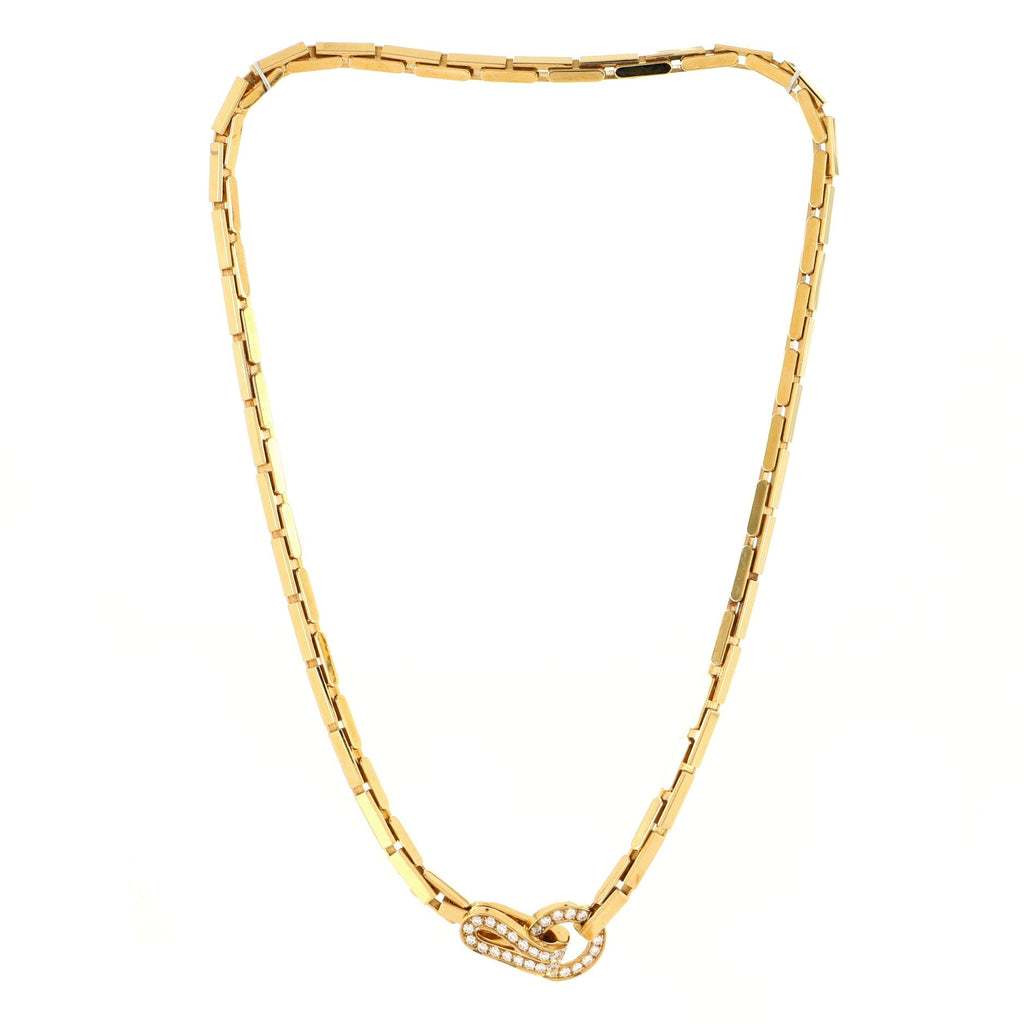 Agrafe Necklace 18K Yellow Gold and Diamonds