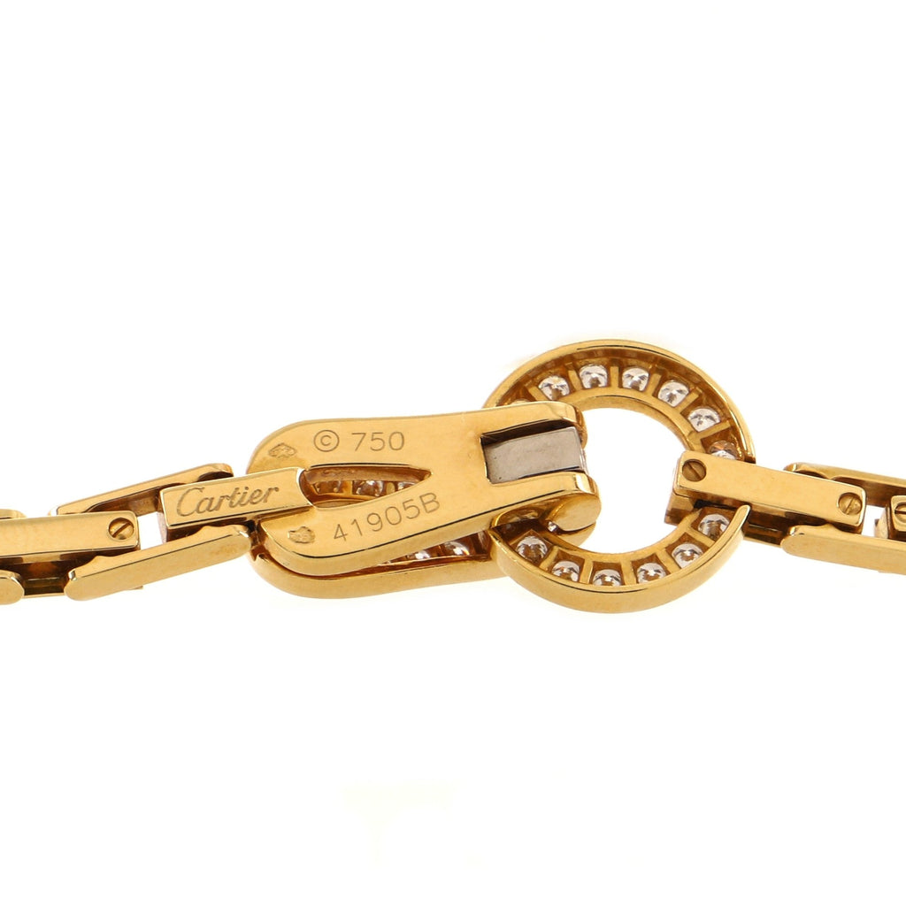Agrafe Necklace 18K Yellow Gold and Diamonds