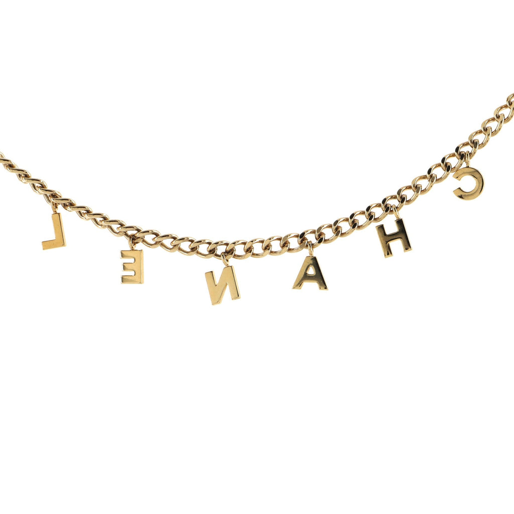 Logo Charm Chain Belt Metal 105