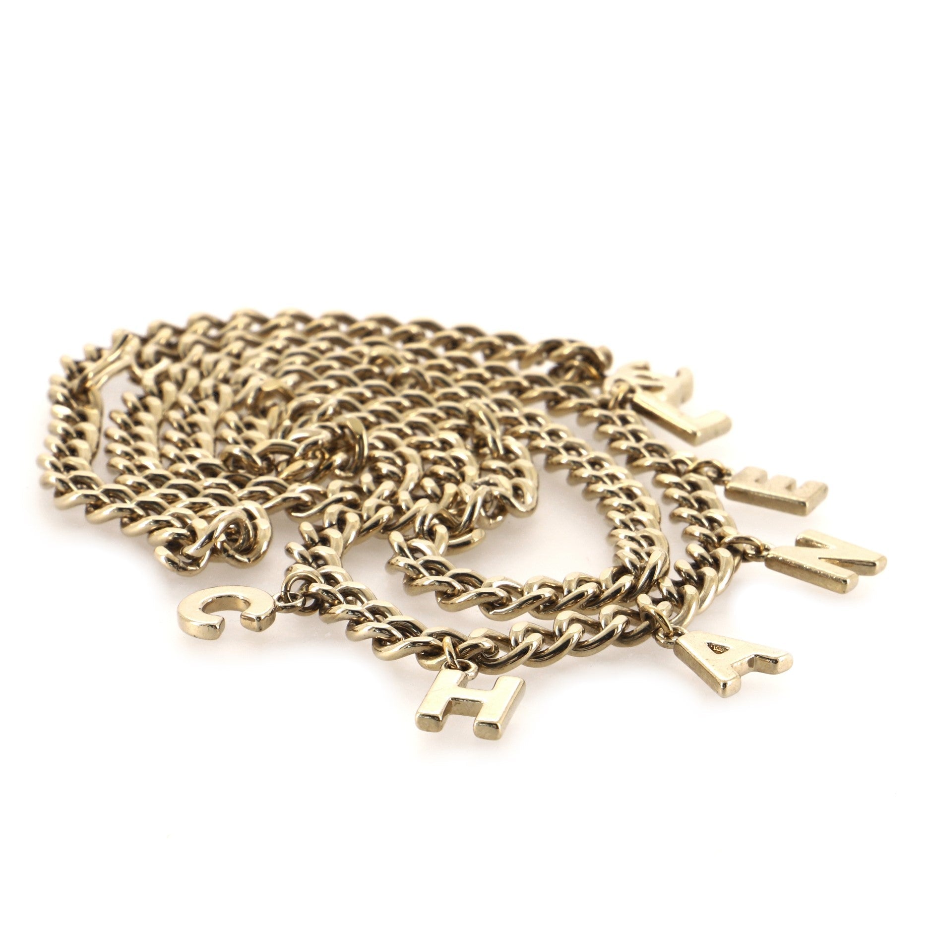 Logo Charm Chain Belt Metal 105