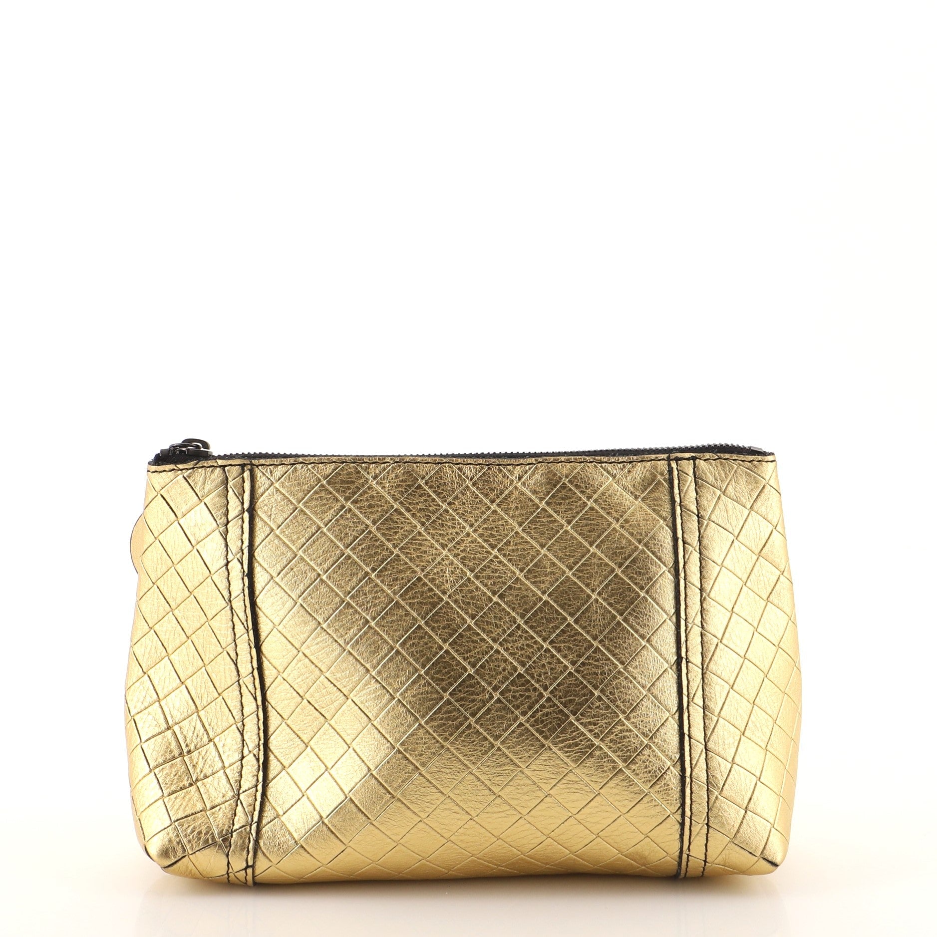 Zip Pouch Intrecciomirage Leather Mini