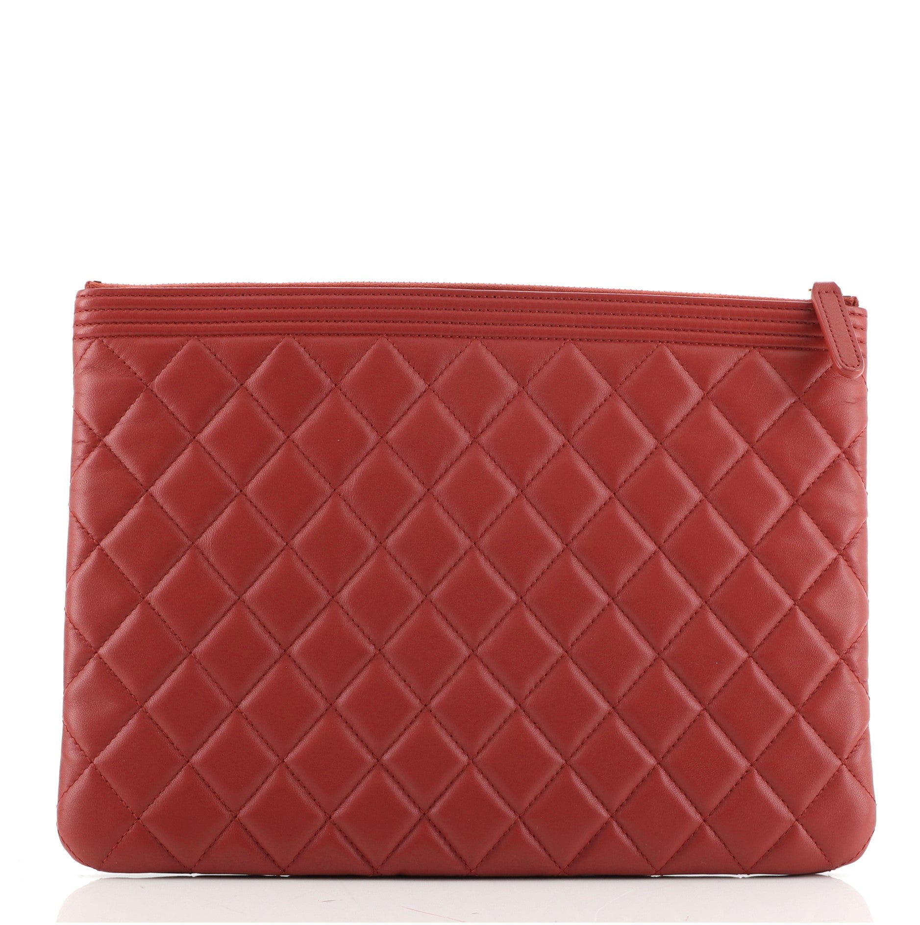 Boy O Case Clutch Quilted Lambskin Medium